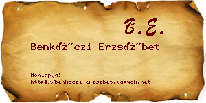 Benkóczi Erzsébet névjegykártya